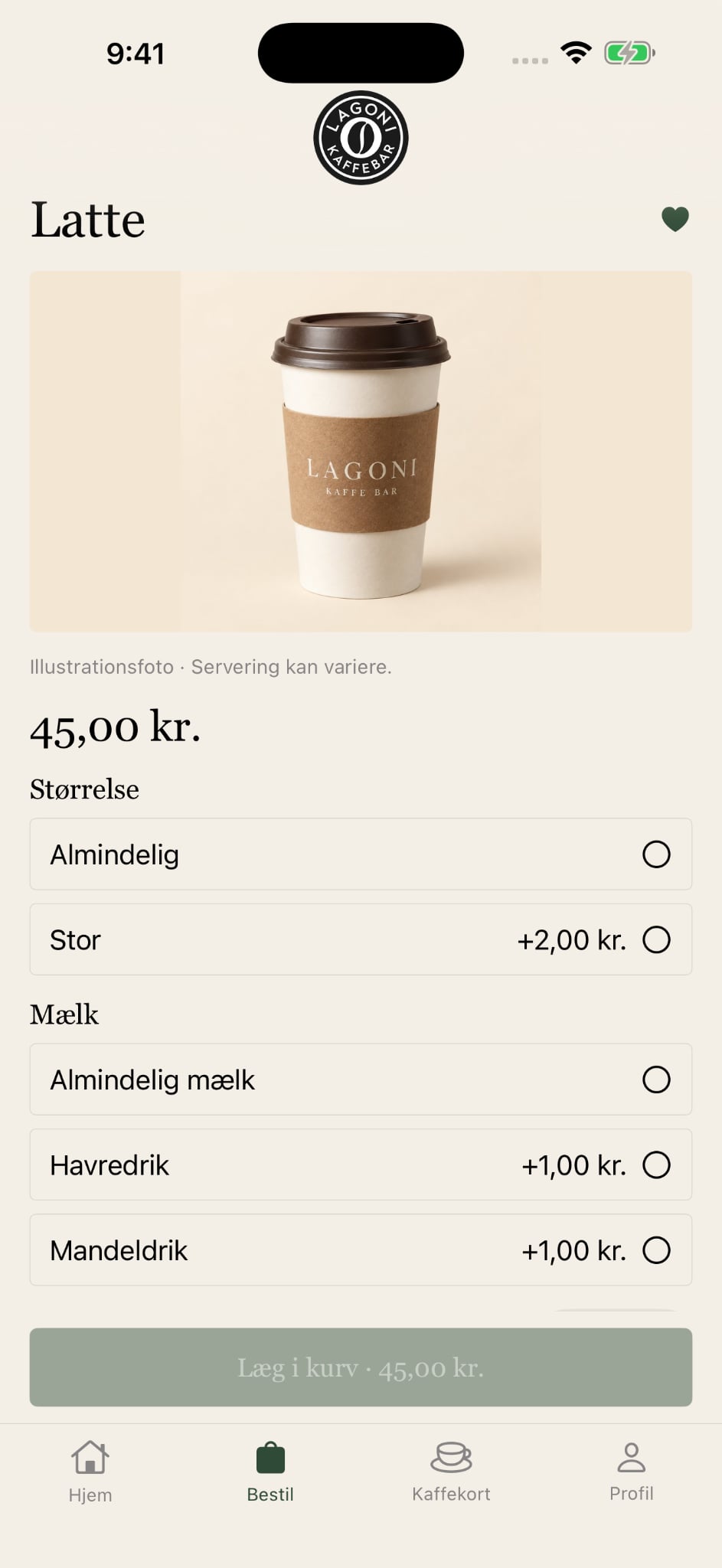 Lagoni app – bestil